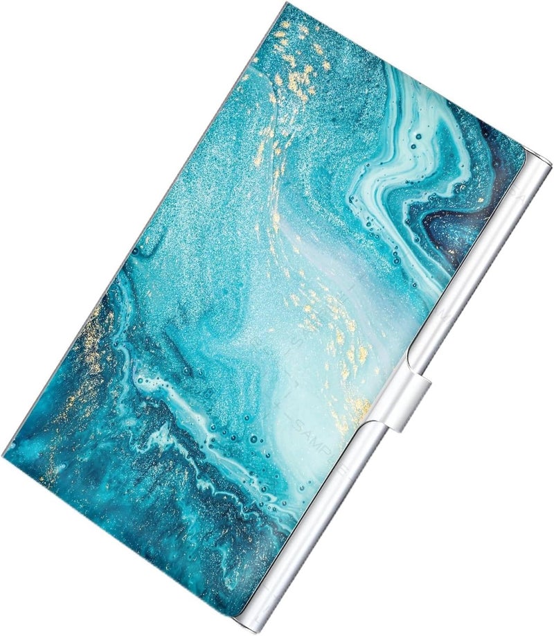 Xavier Business Card Holder，Color Printing Men's and Women's Business Card Case，Ultra-Thin Metal Business Card Organizer，Carry-on Pocket Wallet Business Card Holder - Image 1